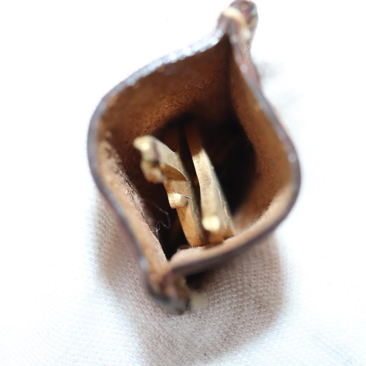 CELINE Macadam Canvas Boston Bag PVC Brown Gold Auth 151052