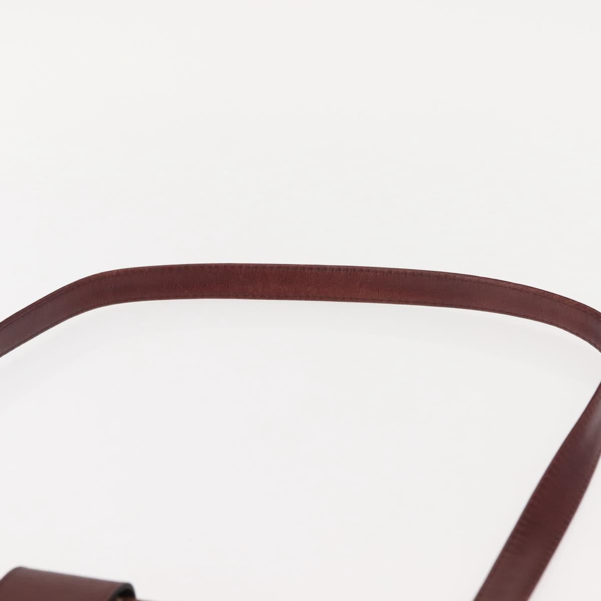 Christian Dior Trotter Canvas Shoulder Bag Red Gold Auth 151058