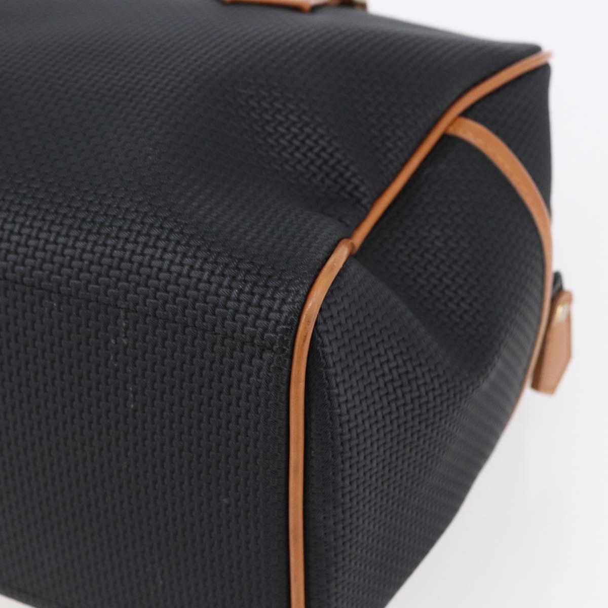 SAINT LAURENT Boston Bag PVC Black Gold Auth 151062