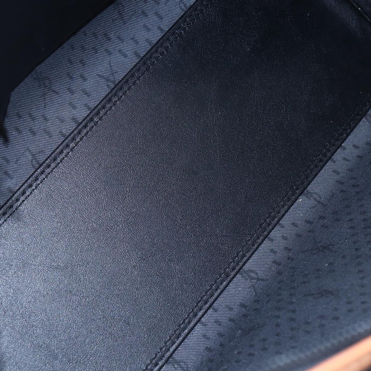 SAINT LAURENT Boston Bag PVC Black Gold Auth 151062