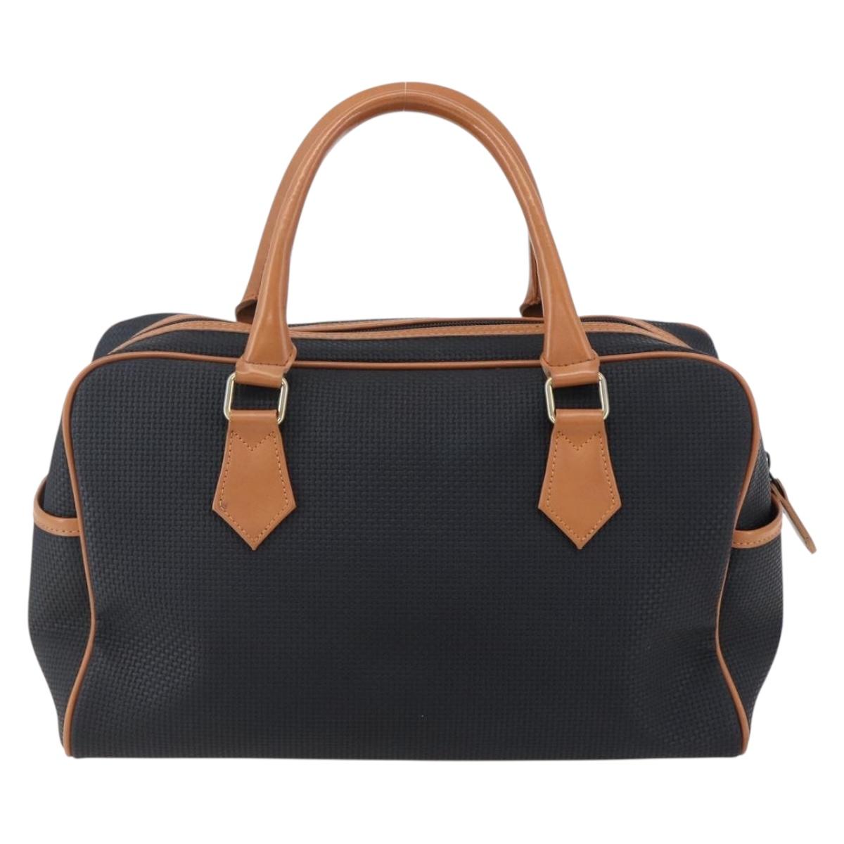 SAINT LAURENT Boston Bag PVC Black Gold Auth 151062