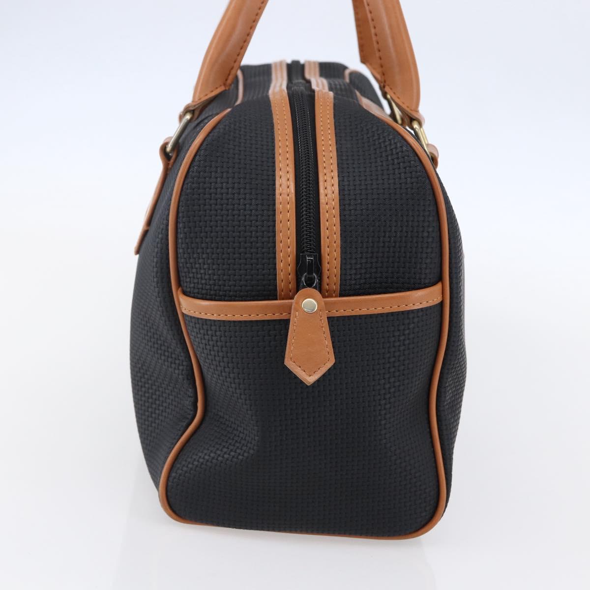 SAINT LAURENT Boston Bag PVC Black Gold Auth 151062