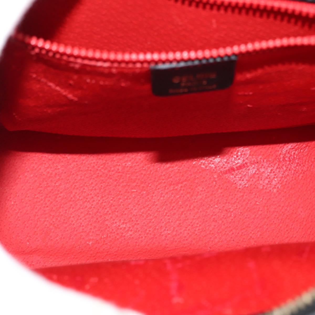 CELINE Hand Bag Leather 2way Black Gold Auth 151063