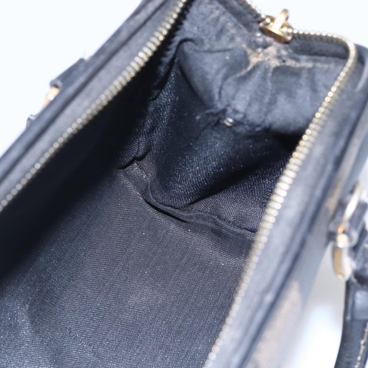 FENDI Pecan Canvas mini Boston Bag PVC Brown Gold black Auth 151067