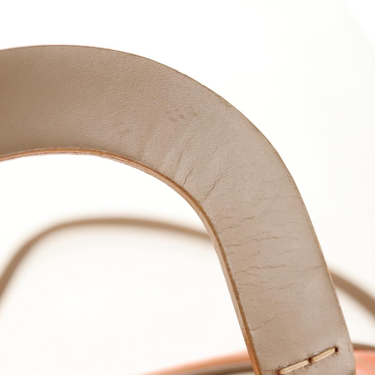 FENDI Zucchino Canvas Boston Bag PVC 2way Orange Gold Auth 151071