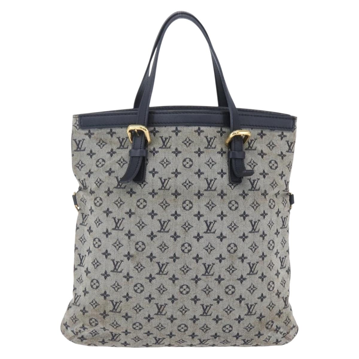 LOUIS VUITTON Monogram Mini Françoise Tote Bag 2way Blue M92208 LV Auth 151081