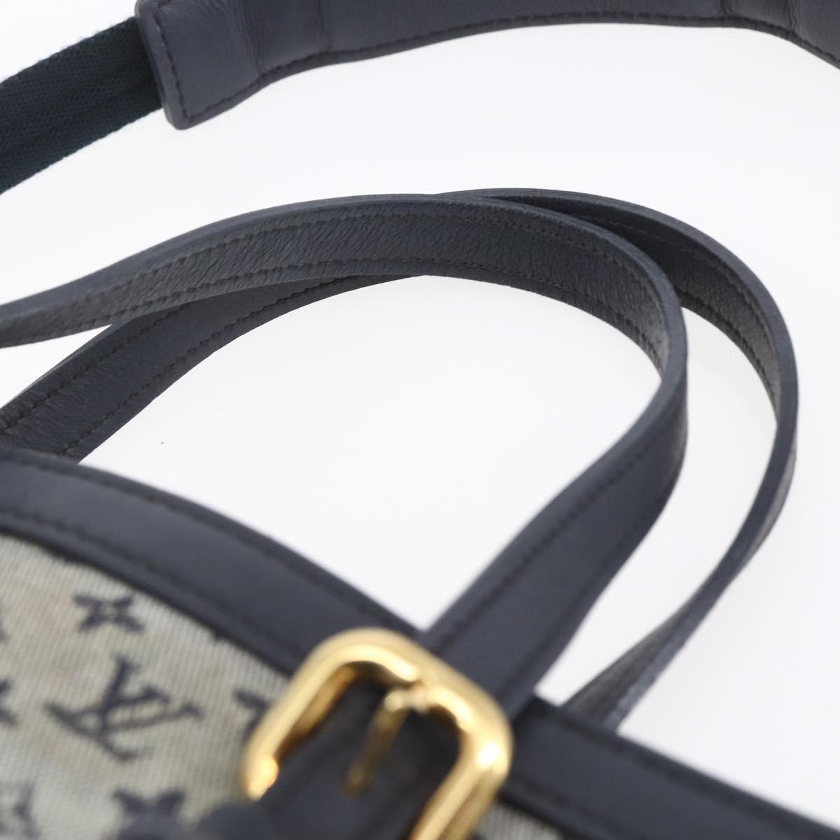 LOUIS VUITTON Monogram Mini Françoise Tote Bag 2way Blue M92208 LV Auth 151081