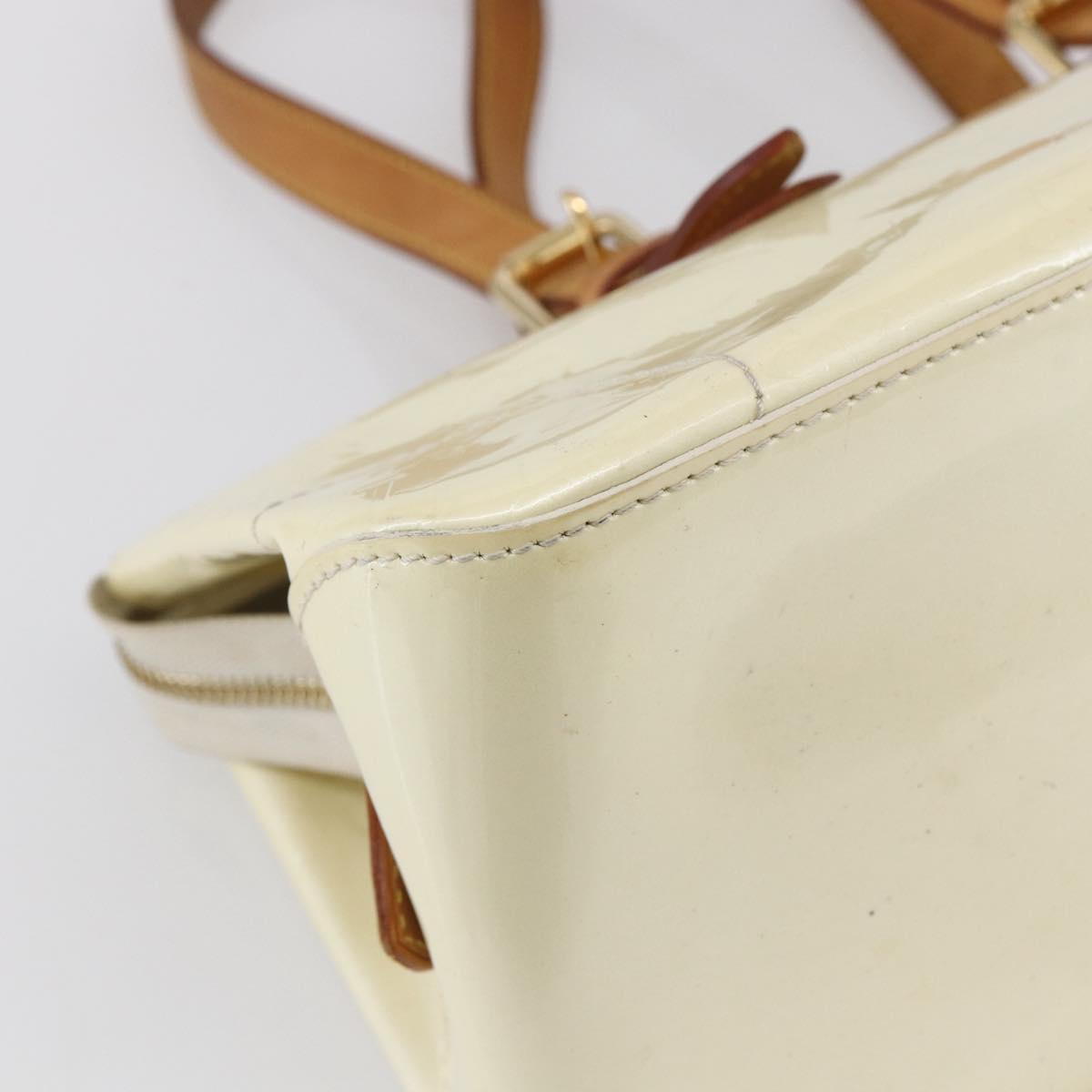 LOUIS VUITTON Monogram Vernis Rosewood Avenue Hand Bag Perle M93508 Auth 151084