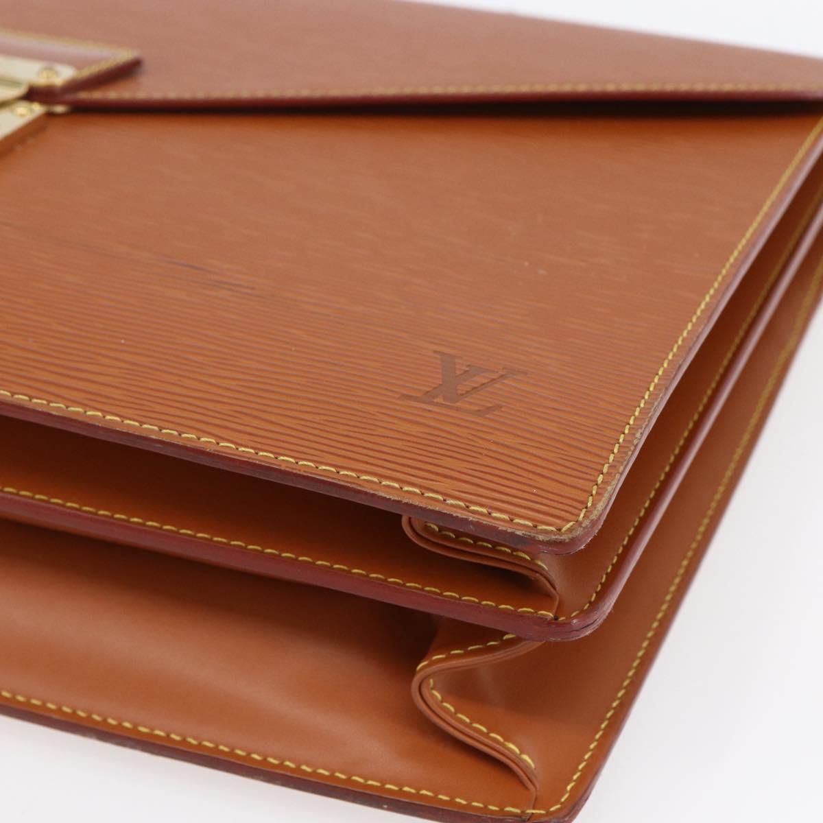 LOUIS VUITTON Epi Serviette Conseiller Zipangu Gold M54428 LV Auth 151087