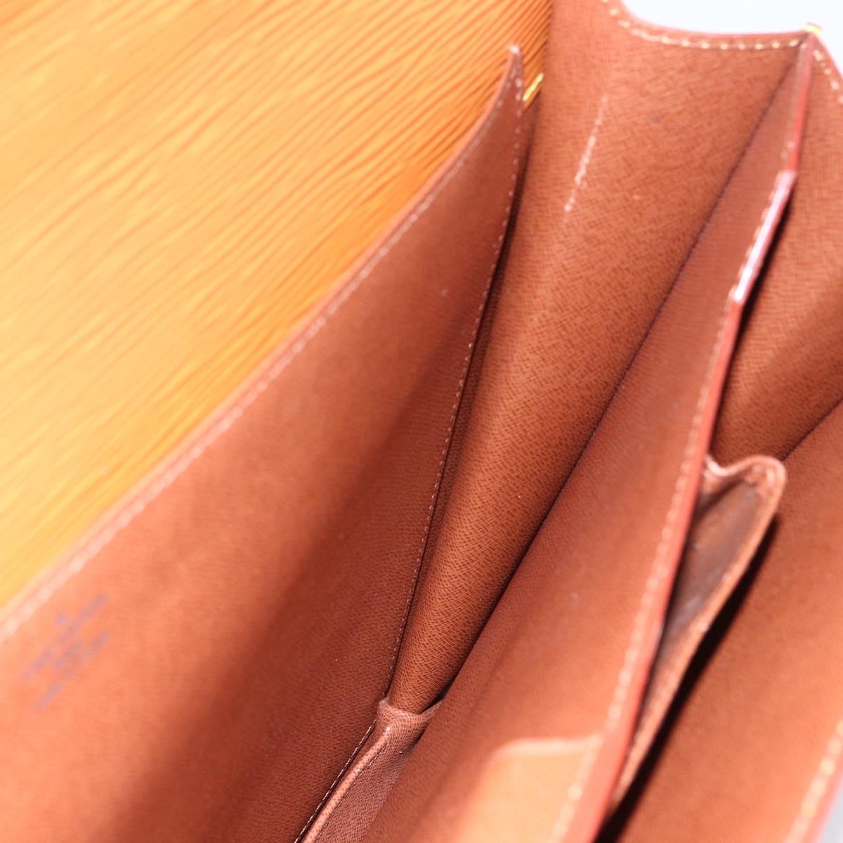 LOUIS VUITTON Epi Serviette Conseiller Zipangu Gold M54428 LV Auth 151087