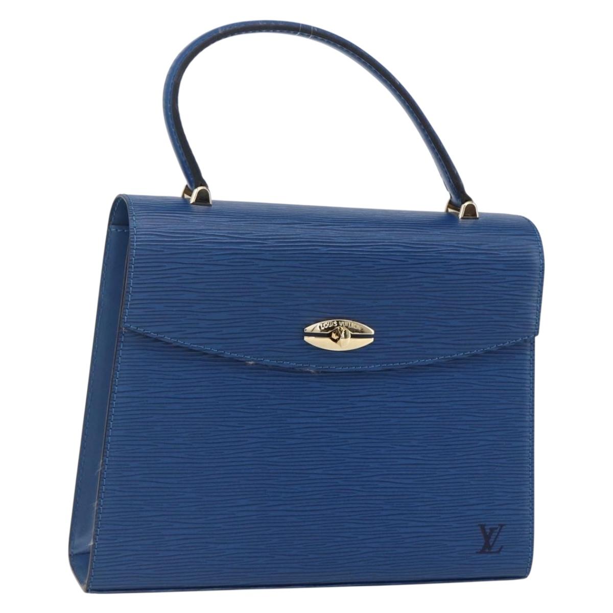LOUIS VUITTON Epi Malesherbes Hand Bag Blue M52375 LV Auth 151090