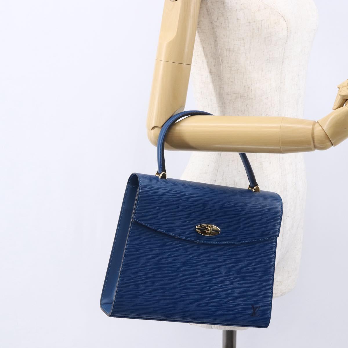 LOUIS VUITTON Epi Malesherbes Hand Bag Blue M52375 LV Auth 151090
