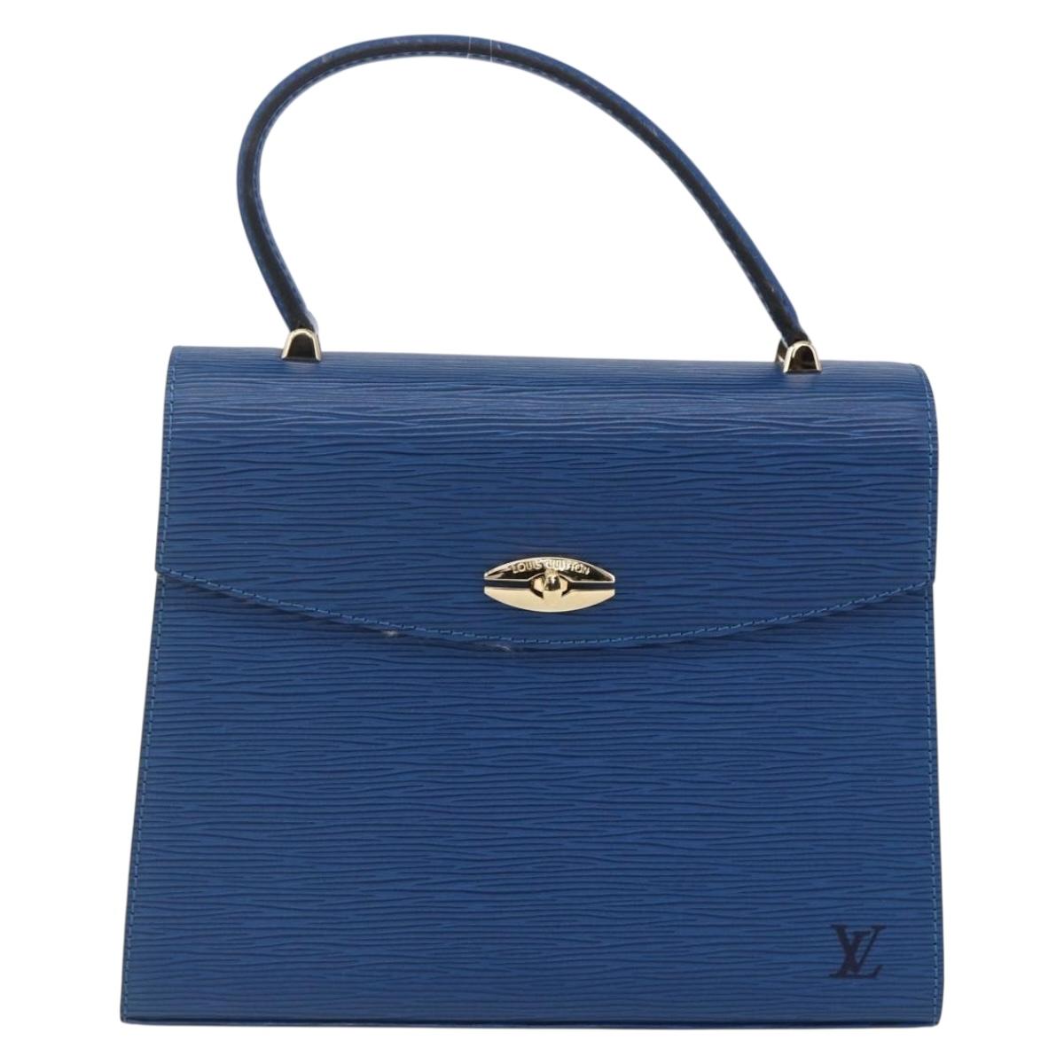 LOUIS VUITTON Epi Malesherbes Hand Bag Blue M52375 LV Auth 151090