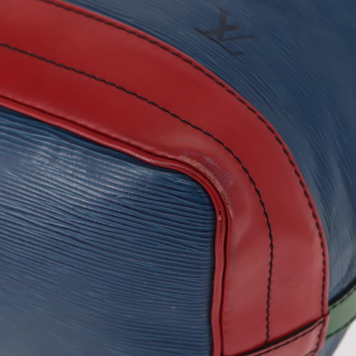 LOUIS VUITTON Epi Tricolor Noe Shoulder Bag Blue Red Green M44082 LV Auth 151096