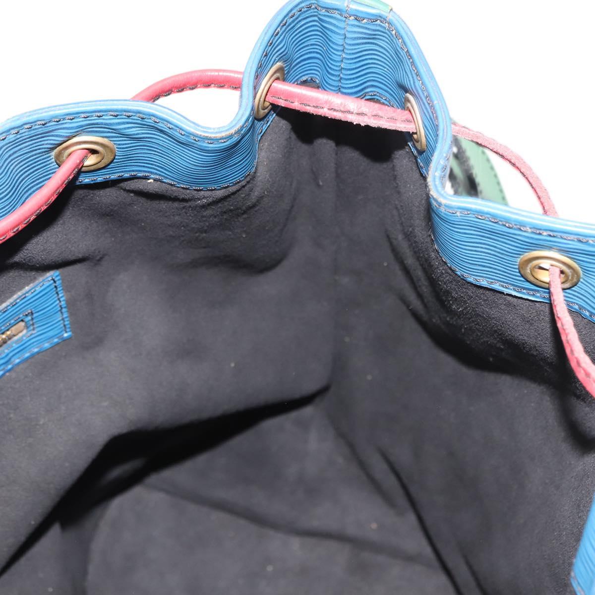 LOUIS VUITTON Epi Tricolor Noe Shoulder Bag Blue Red Green M44082 LV Auth 151096