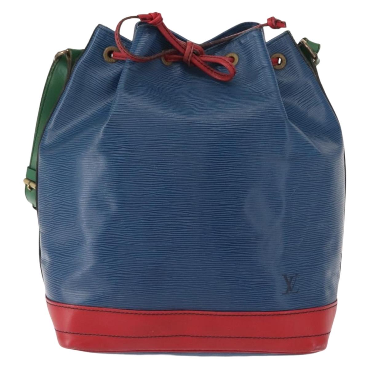 LOUIS VUITTON Epi Tricolor Noe Shoulder Bag Blue Red Green M44082 LV Auth 151096