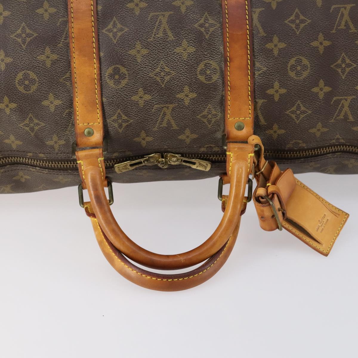 LOUIS VUITTON Monogram Keepall 55 Boston Bag M41424 LV Auth 151137