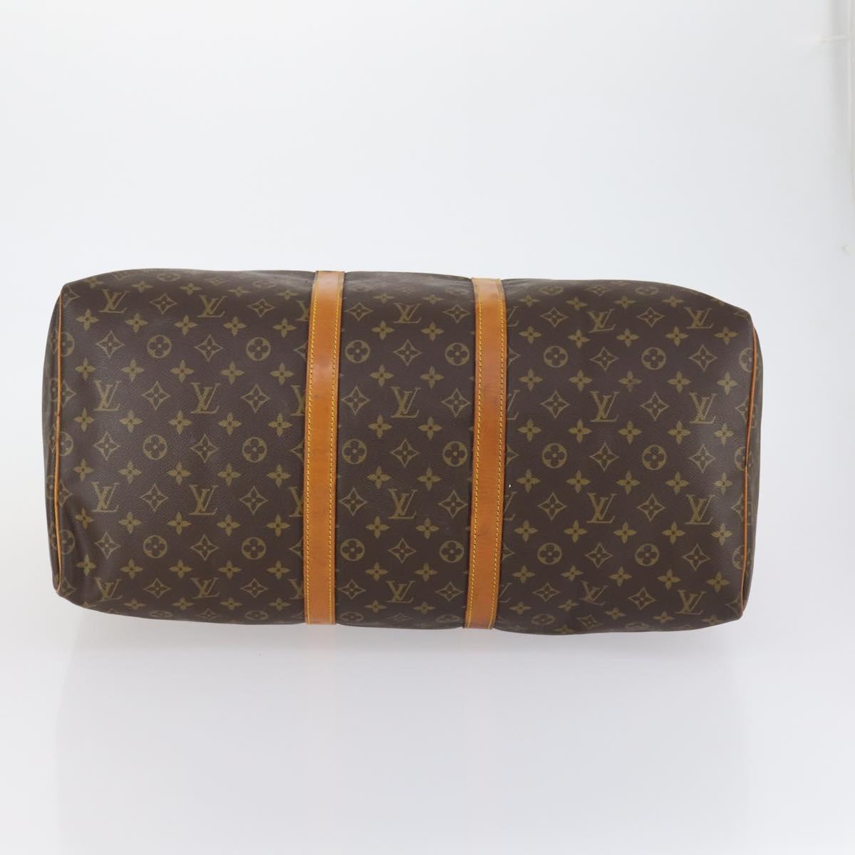 LOUIS VUITTON Monogram Keepall 55 Boston Bag M41424 LV Auth 151137