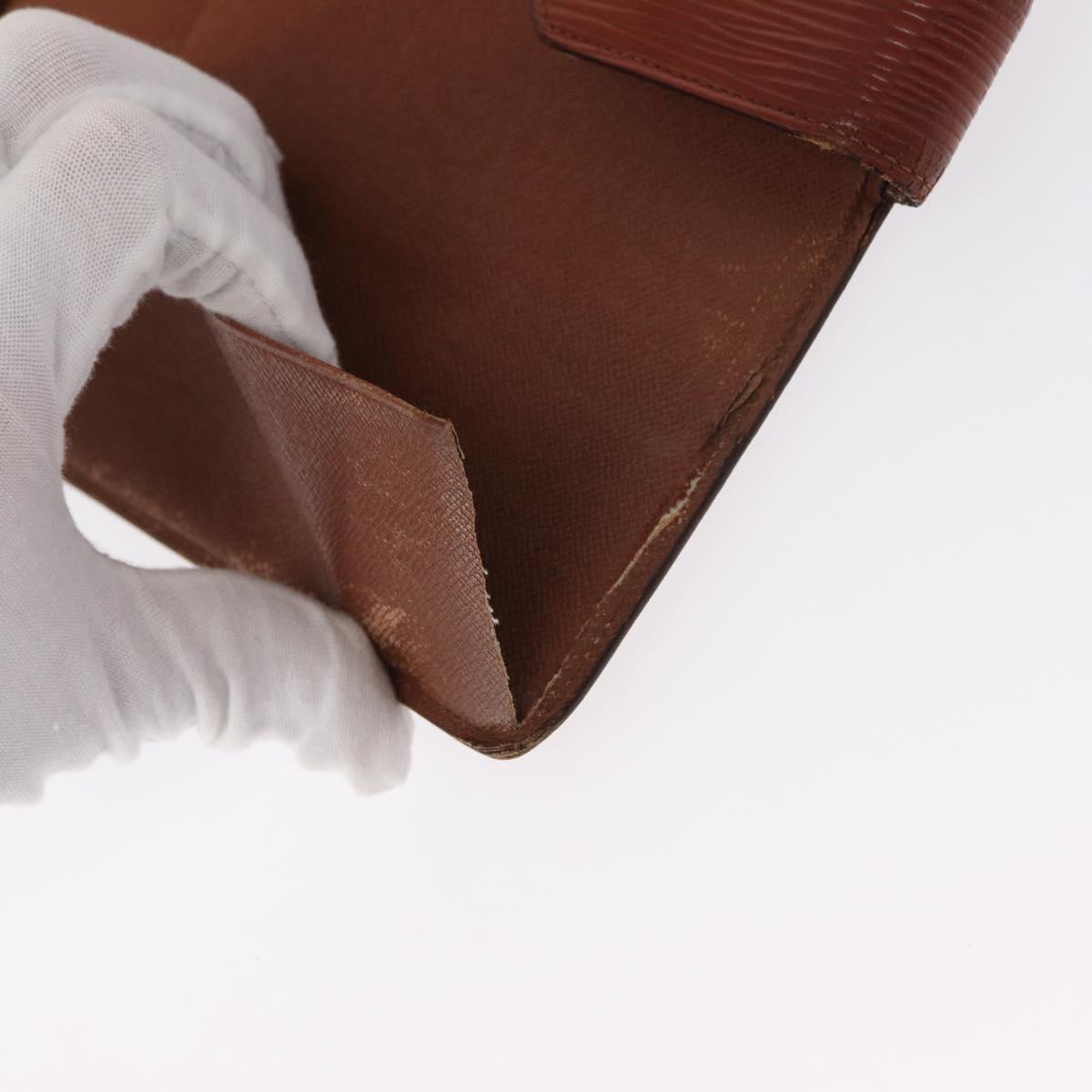 LOUIS VUITTON Epi Agenda Day Planner Cover 2 Set Red Brown LV Auth 151146