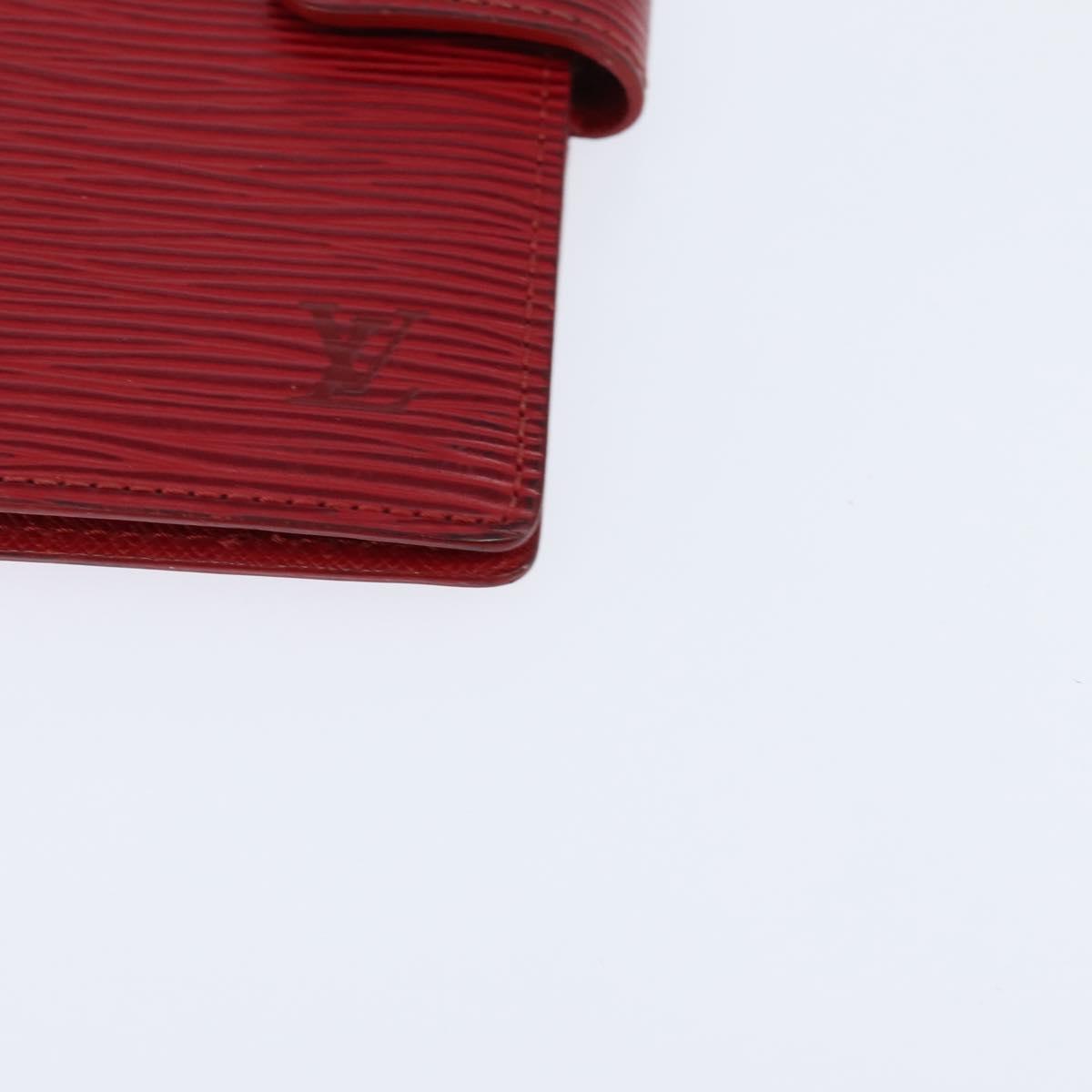LOUIS VUITTON Epi Agenda PM Day Planner Cover Red R20057 LV Auth 151147