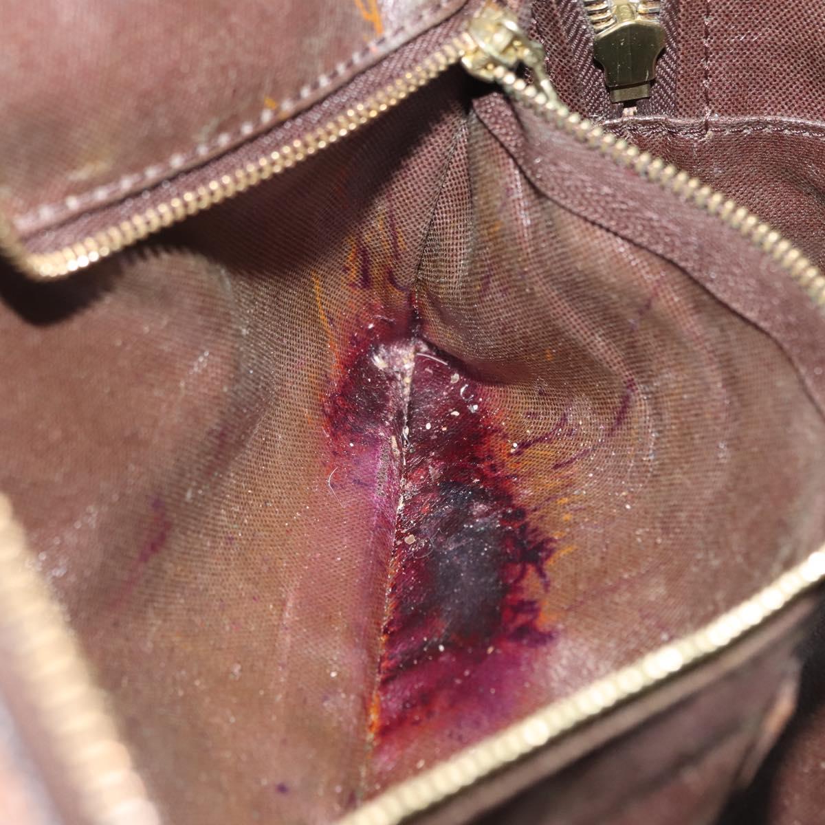 LOUIS VUITTON Damier Ebene Trousse Toilette25 Clutch Bag N47624 LV Auth 151153