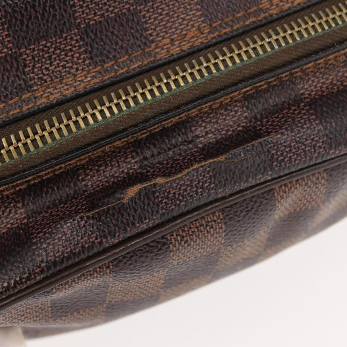 LOUIS VUITTON Damier Ebene Trousse Toilette25 Clutch Bag N47624 LV Auth 151153