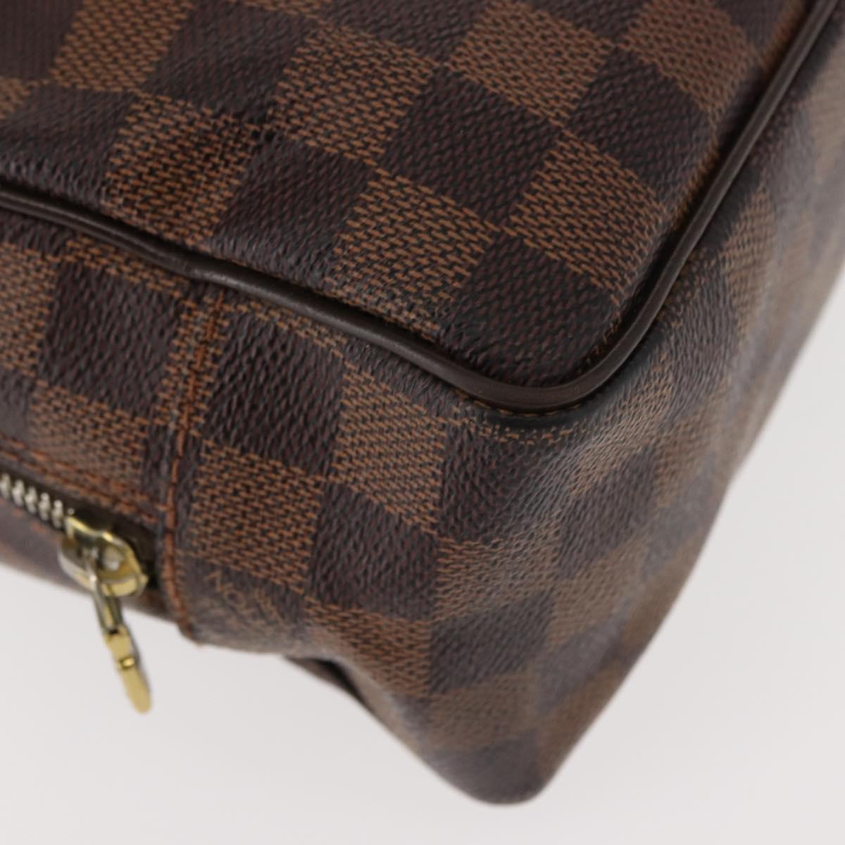 LOUIS VUITTON Damier Ebene Trousse Toilette25 Clutch Bag N47624 LV Auth 151153