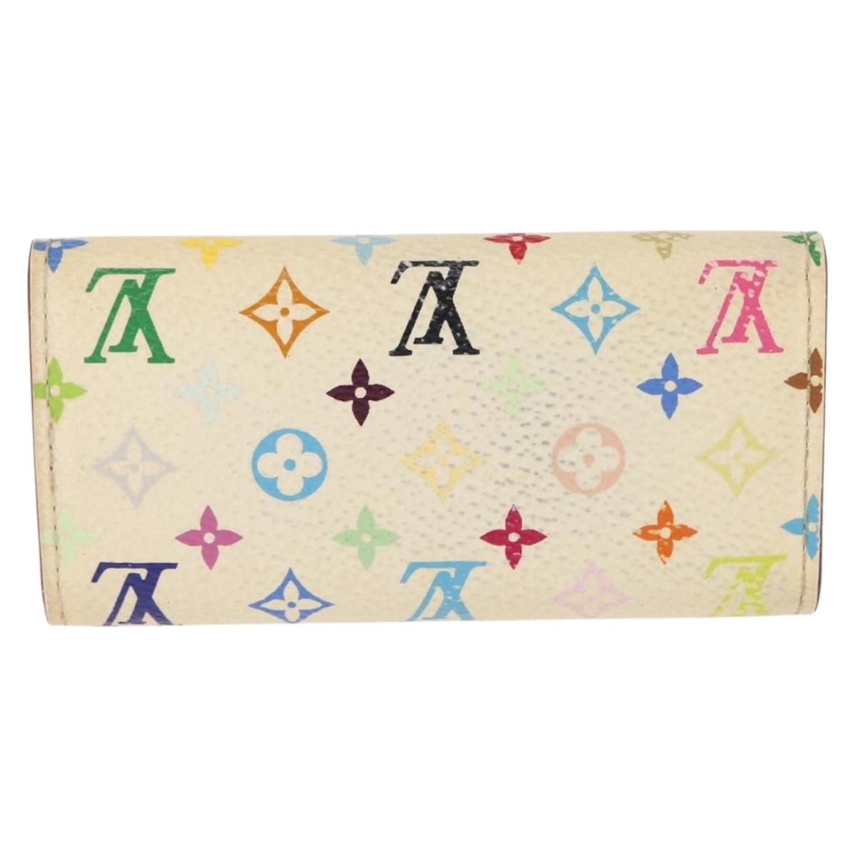 LOUIS VUITTON Monogram Multicolor Multicles 4 Key Case White M93731 Auth 151171