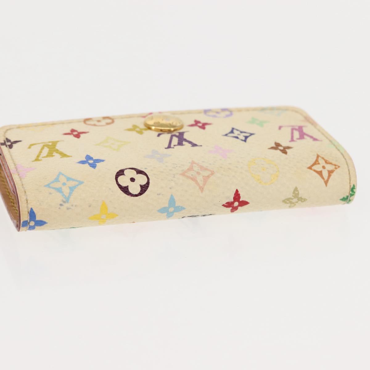 LOUIS VUITTON Monogram Multicolor Multicles 4 Key Case White M93731 Auth 151171