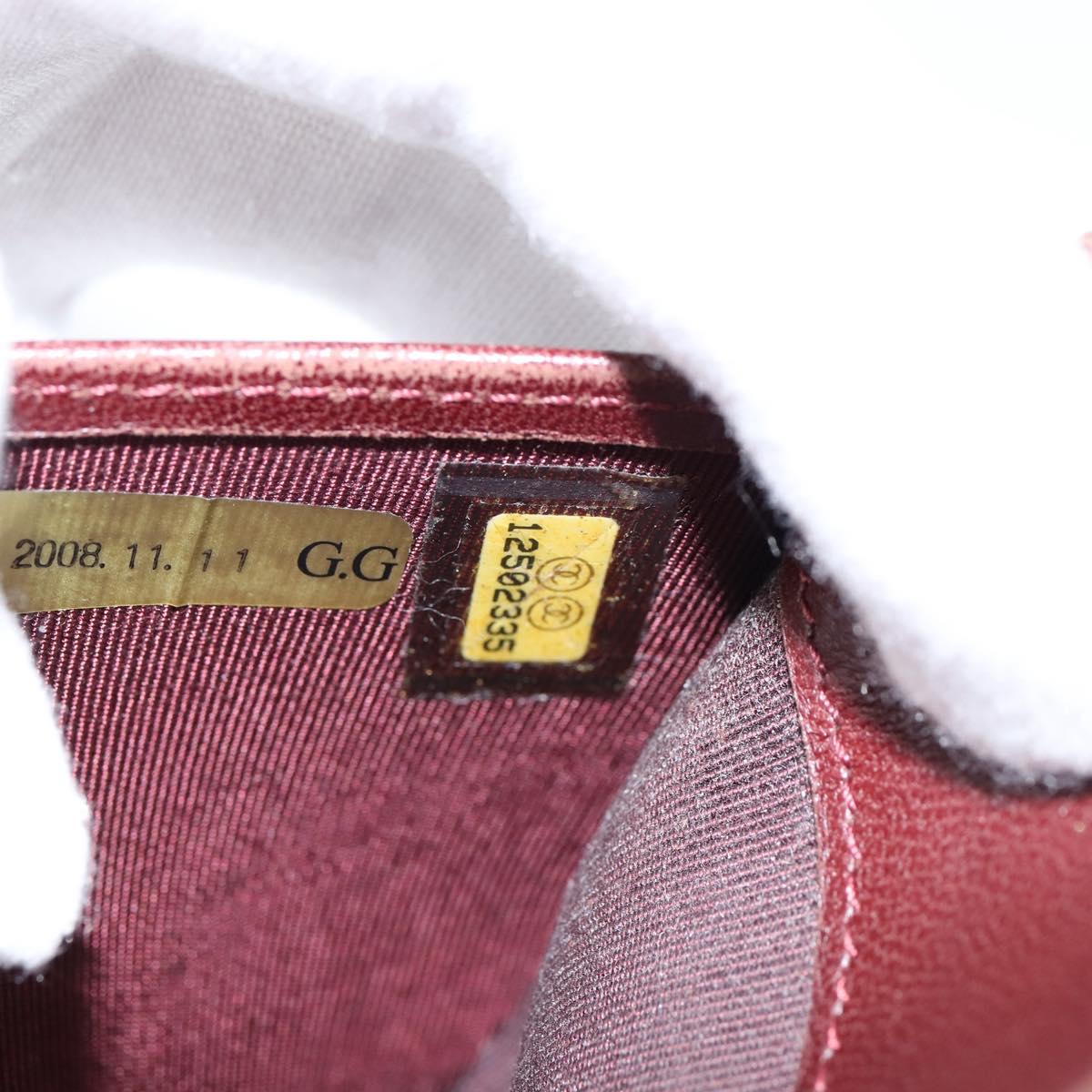 CHANEL Matelasse Long Wallet Lamb Skin Black Silver CC Auth 151173