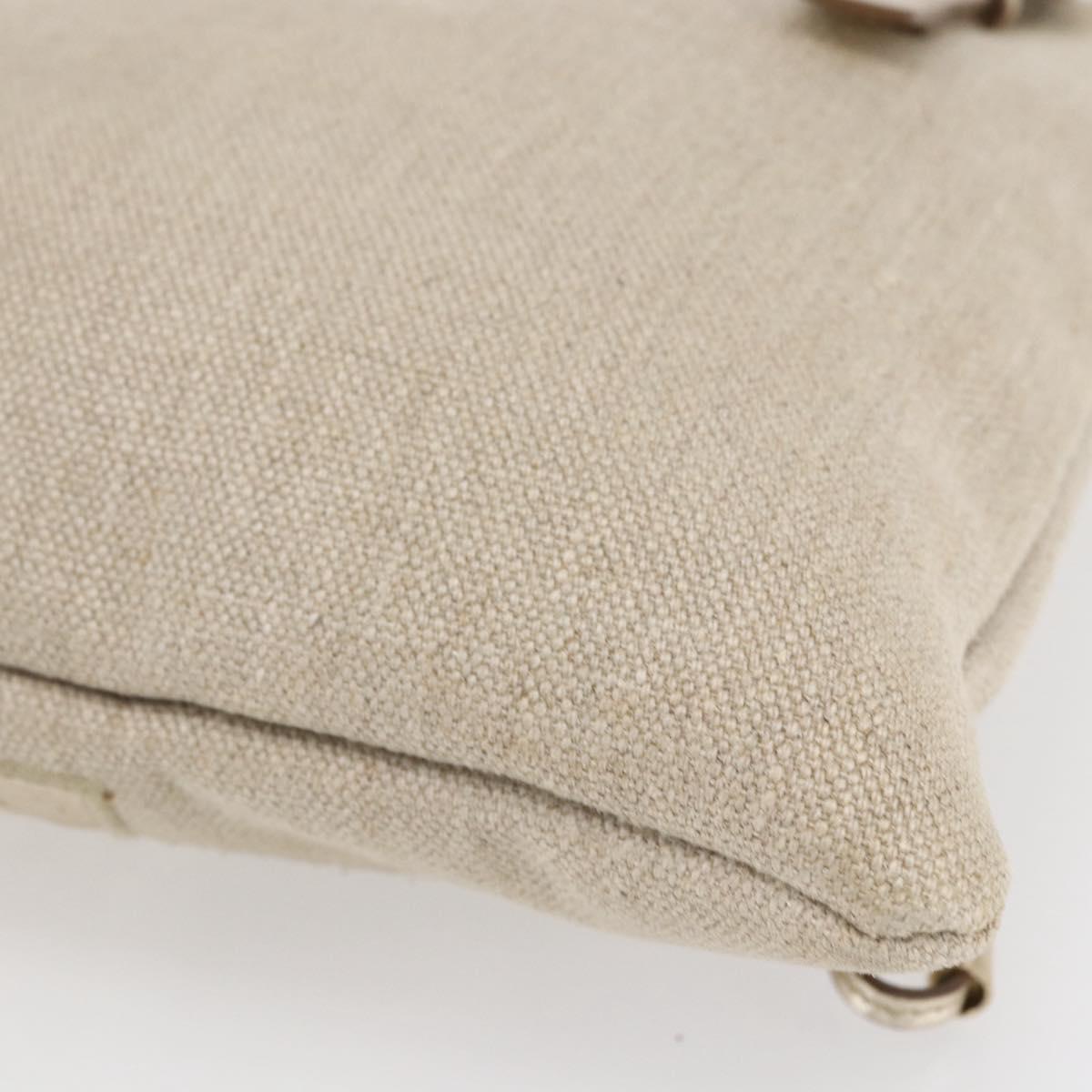 SAINT LAURENT Kahala Tote Bag Canvas Gold Tone 123435 Auth 151183