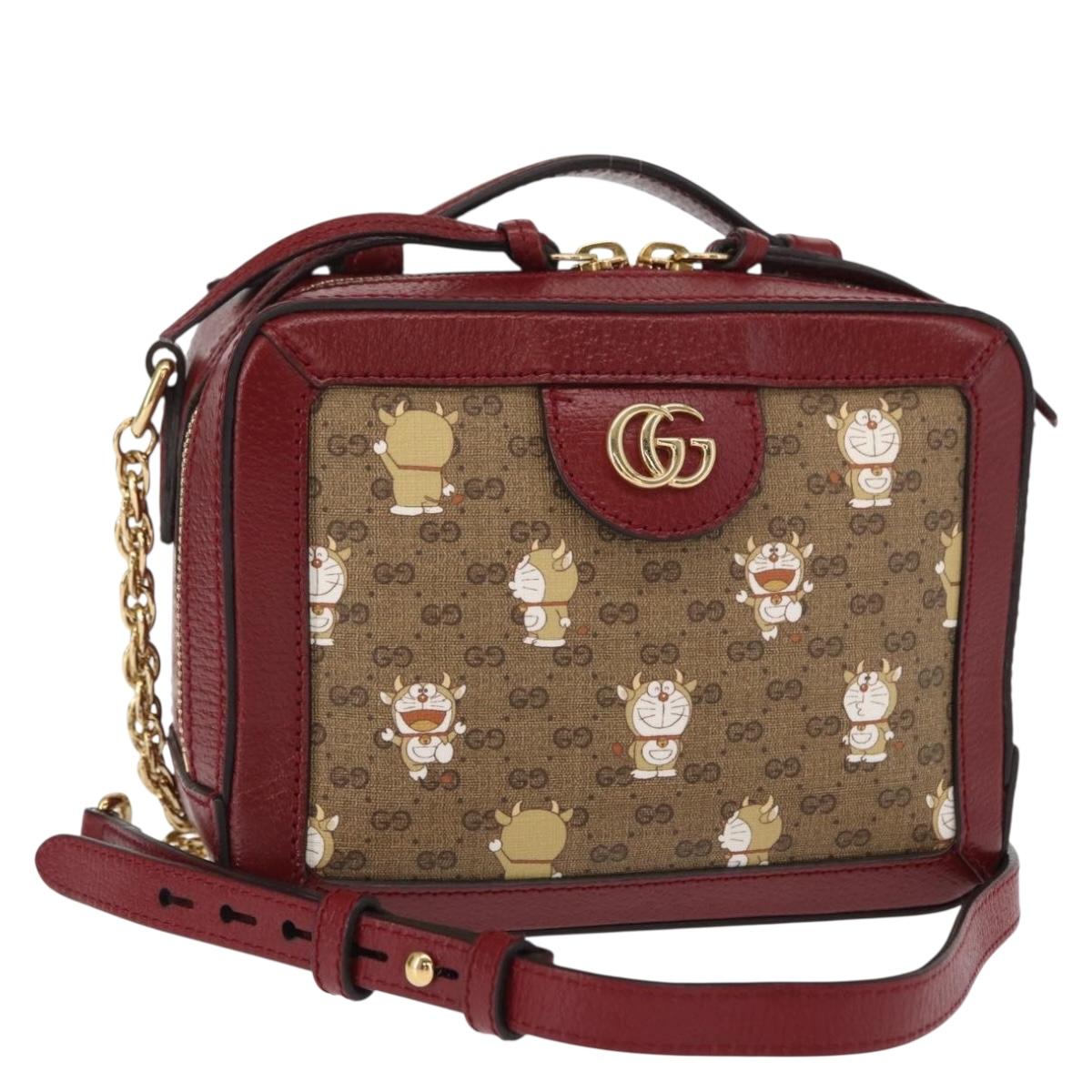 GUCCI Micro GG Supreme Doraemon Collaboration Bag PVC 655596 Auth 151200SAM