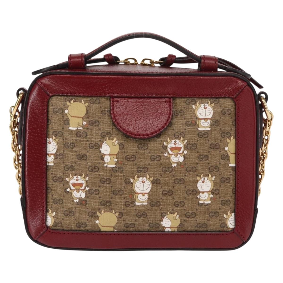 GUCCI Micro GG Supreme Doraemon Collaboration Bag PVC 655596 Auth 151200SAM