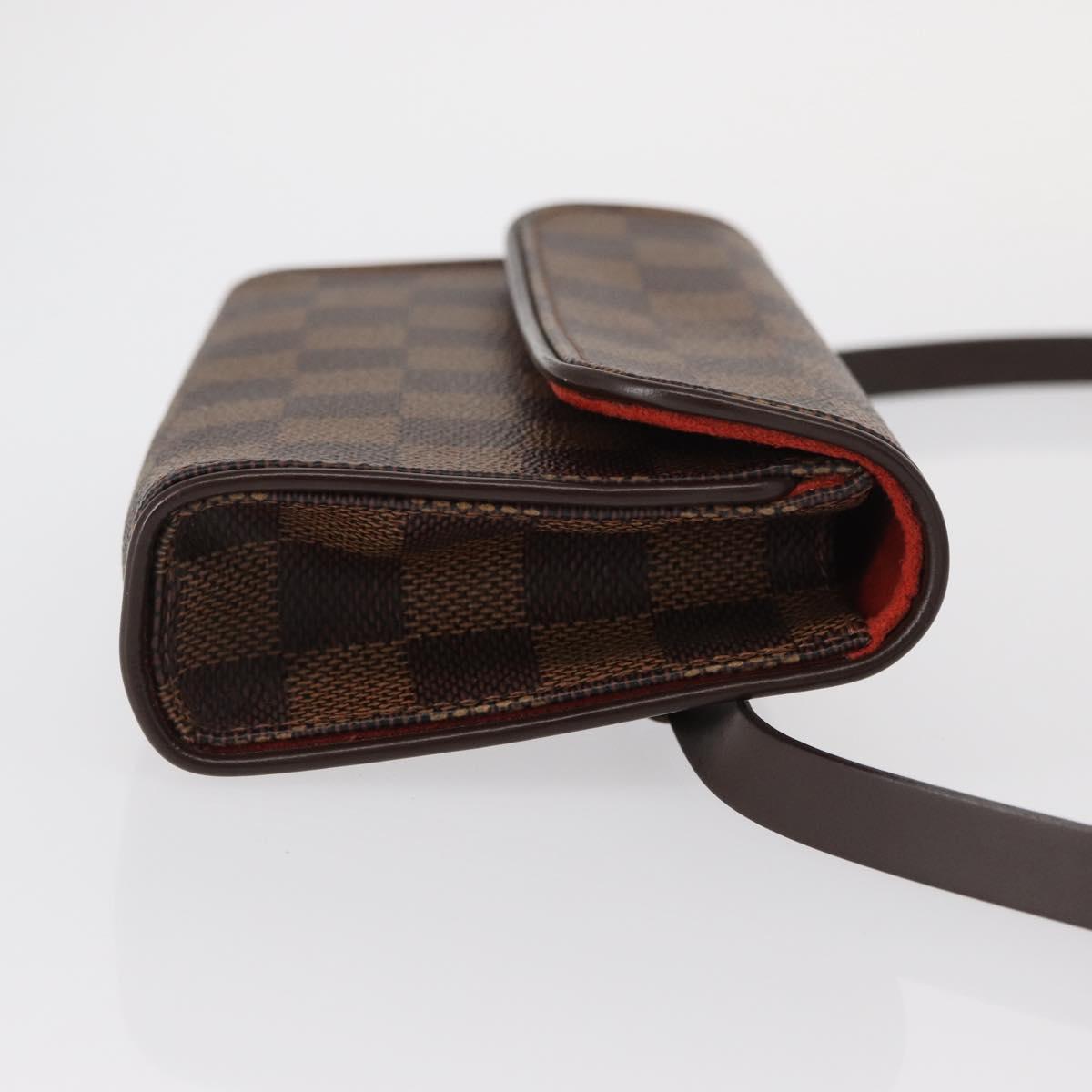 LOUIS VUITTON Damier Ebene Pochette Florentine Waist Bag N51856 LV Auth 151202V