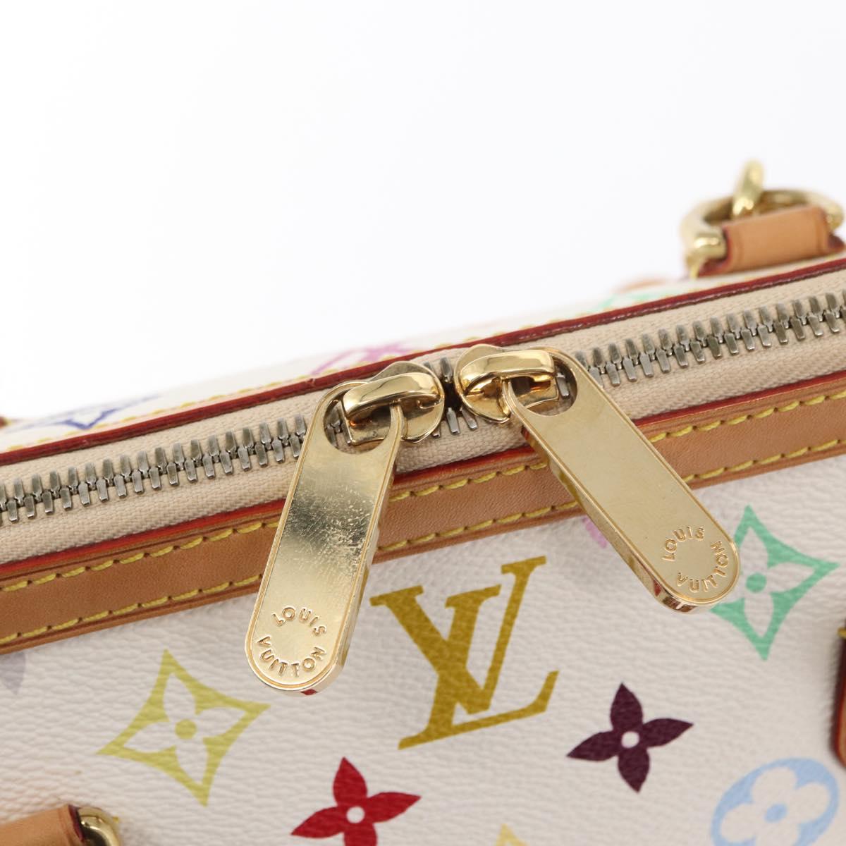 LOUIS VUITTON Monogram Multicolor Gracie MM Bag White M92590 LV Auth 151203SM