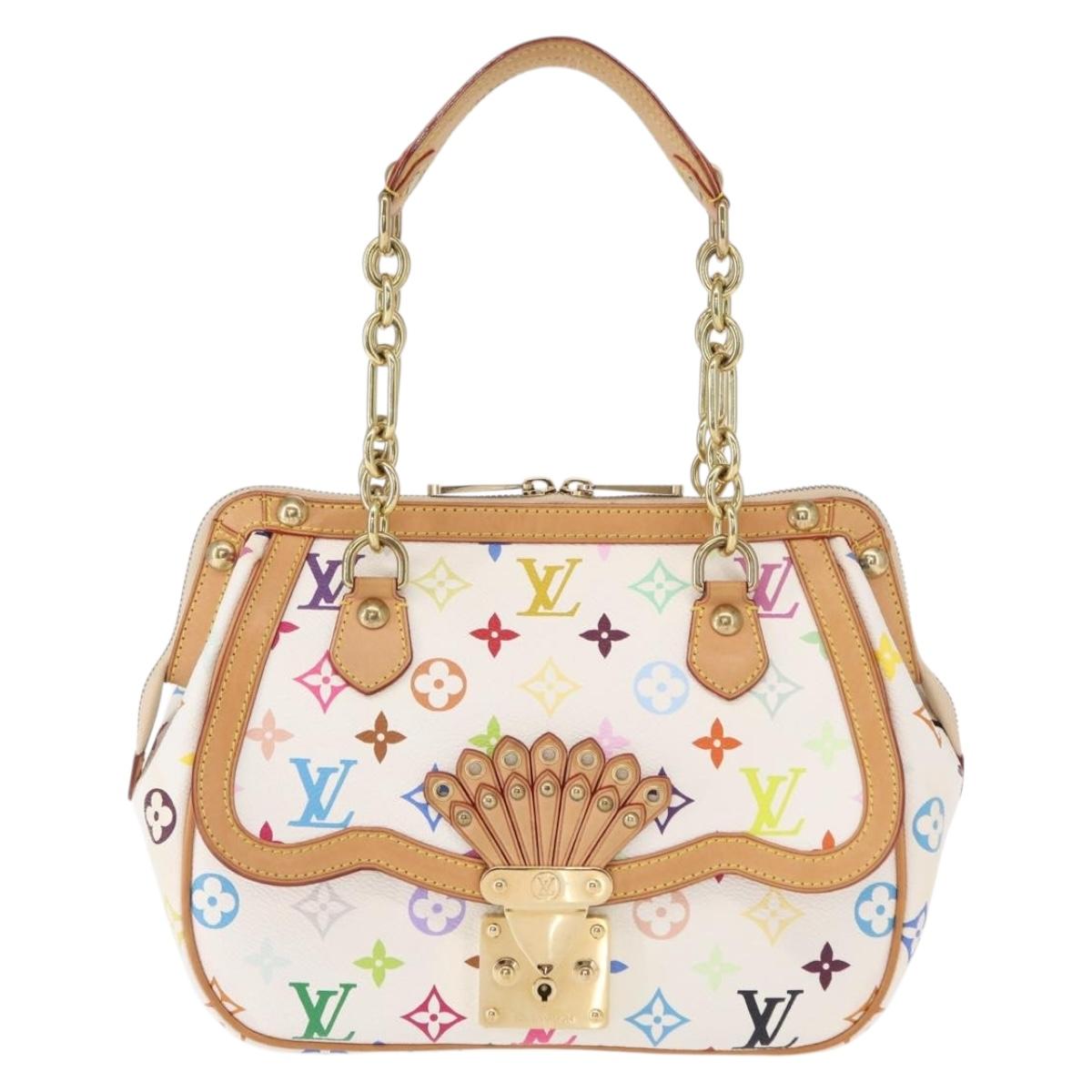 LOUIS VUITTON Monogram Multicolor Gracie MM Bag White M92590 LV Auth 151203SM