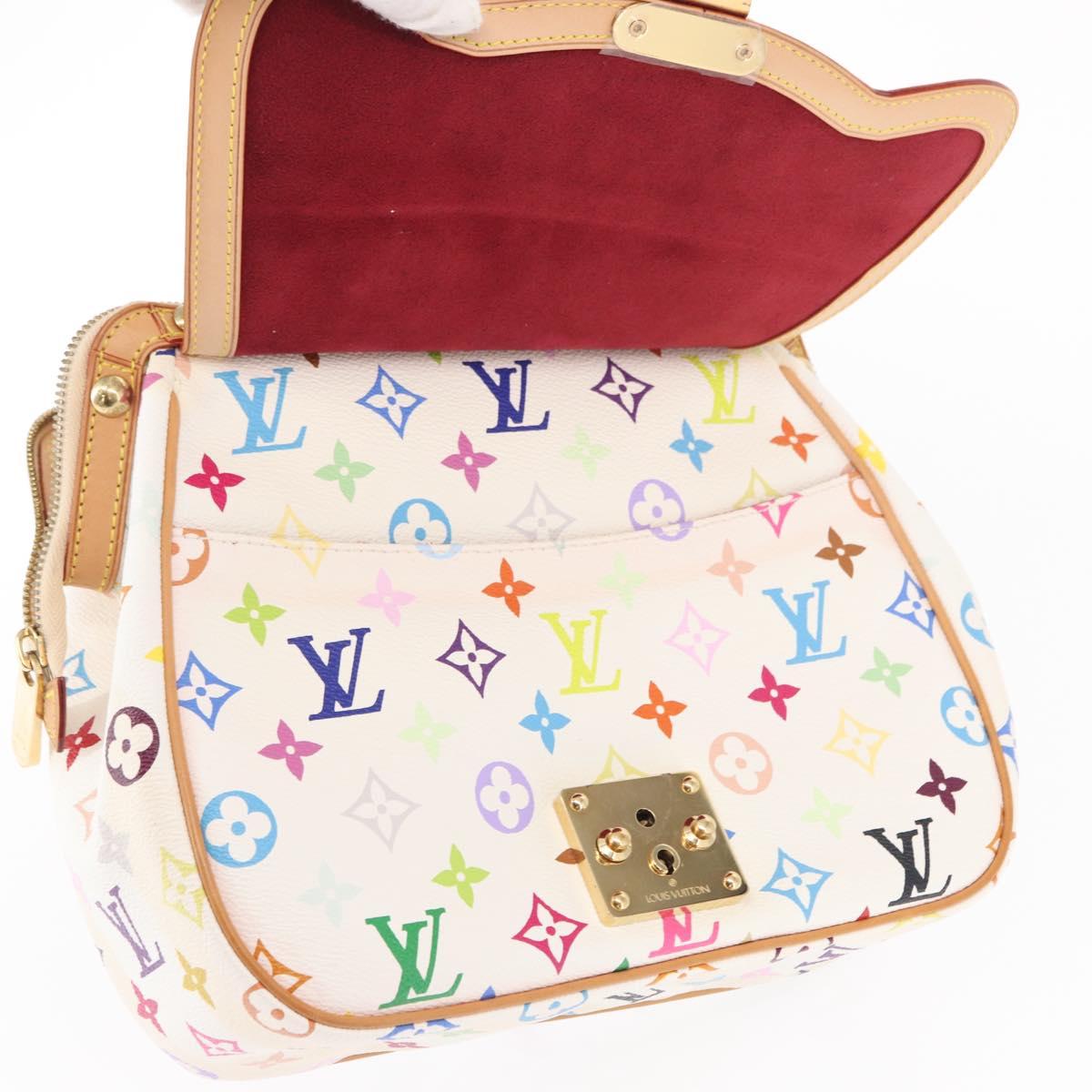 LOUIS VUITTON Monogram Multicolor Gracie MM Bag White M92590 LV Auth 151203SM