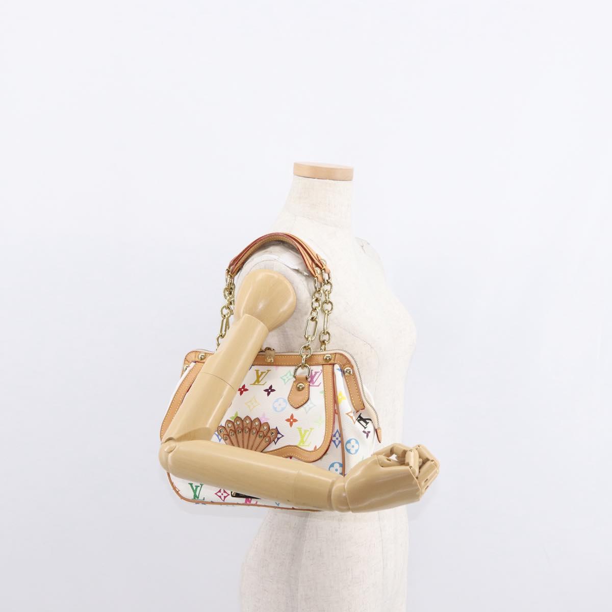 LOUIS VUITTON Monogram Multicolor Gracie MM Bag White M92590 LV Auth 151203SM