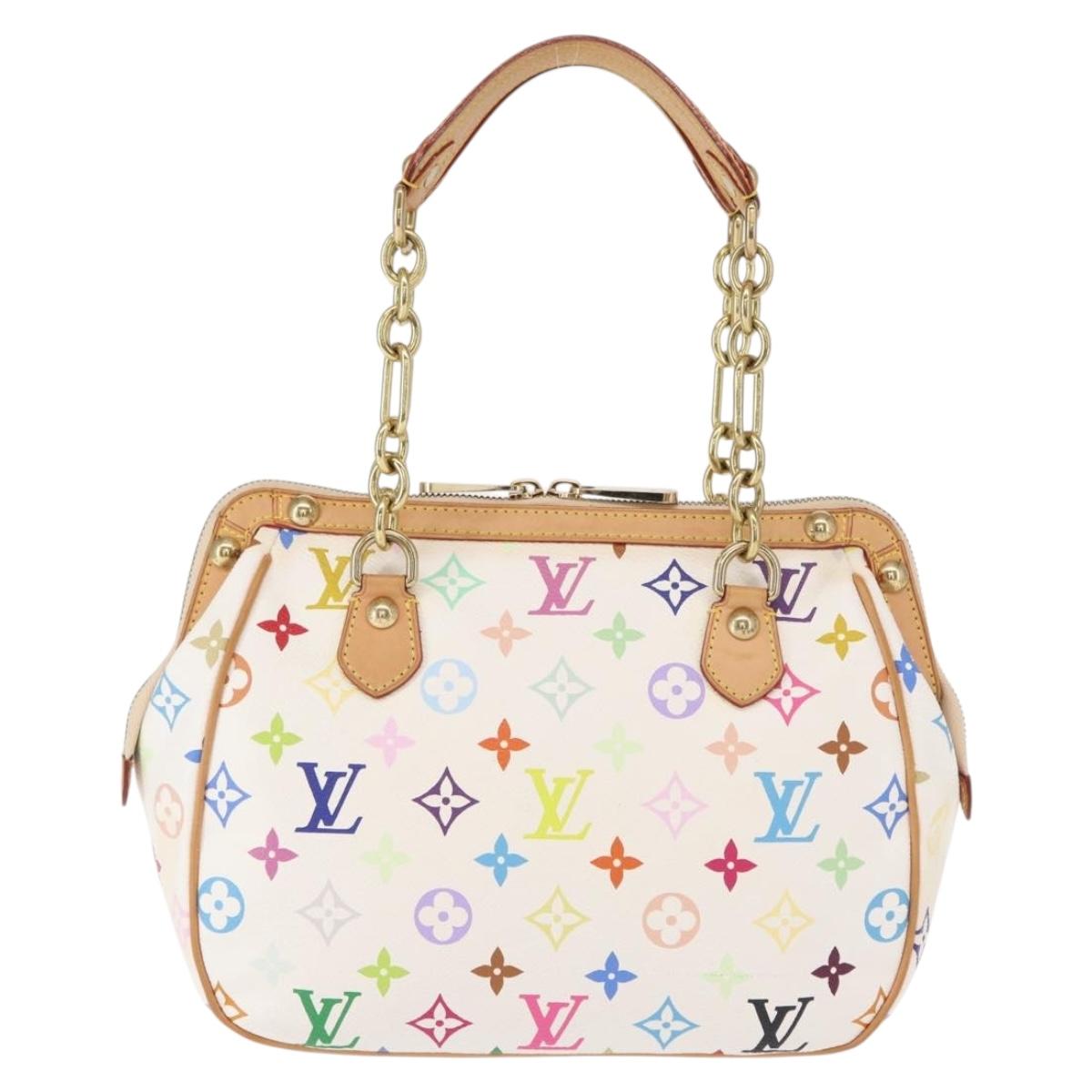 LOUIS VUITTON Monogram Multicolor Gracie MM Bag White M92590 LV Auth 151203SM