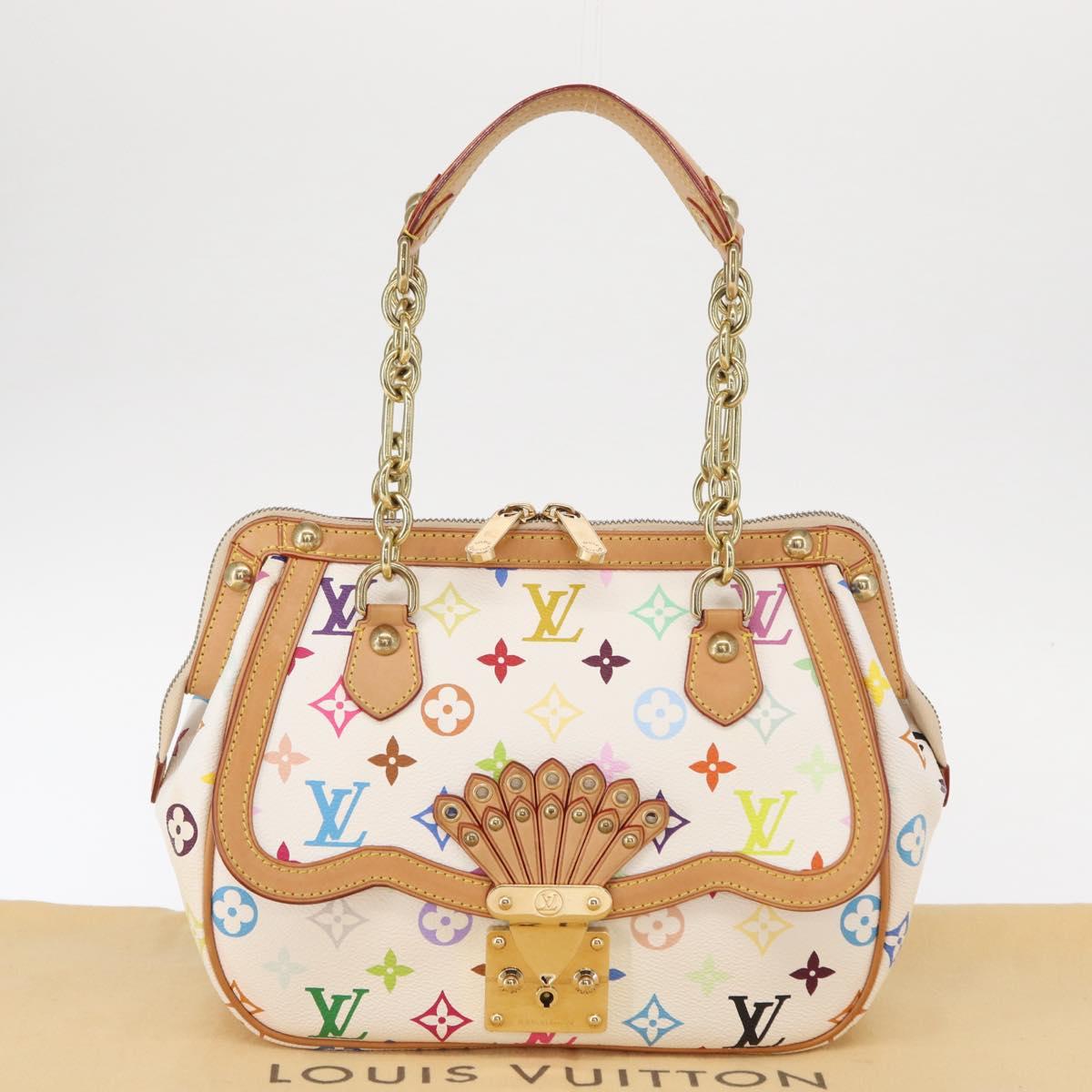 LOUIS VUITTON Monogram Multicolor Gracie MM Bag White M92590 LV Auth 151203SM