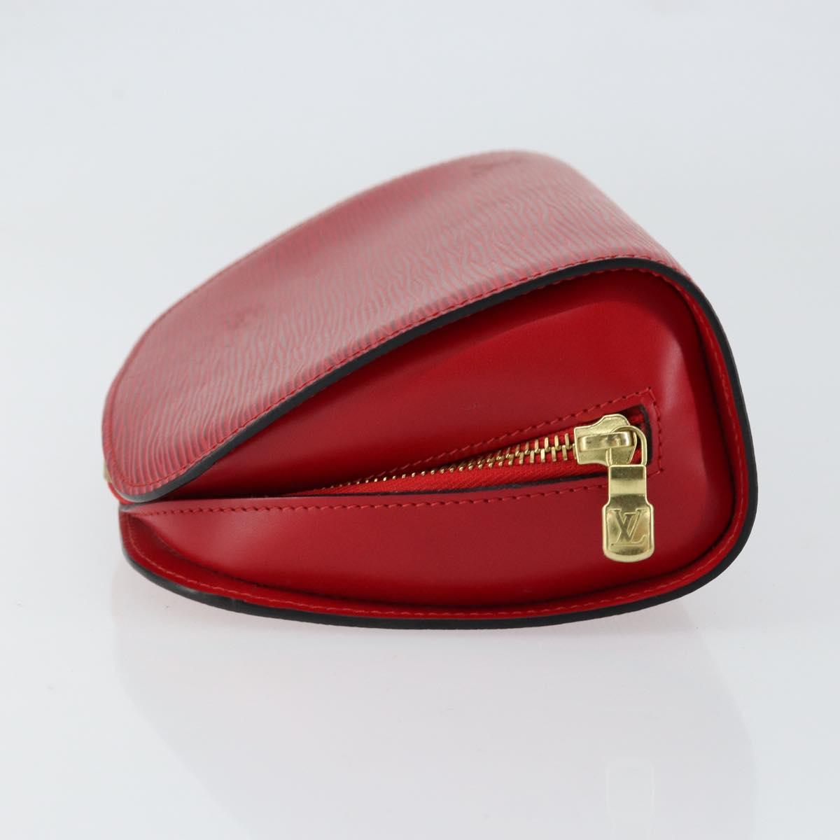 LOUIS VUITTON Epi Dauphine MM Pouch Red M48457 LV Auth 151231