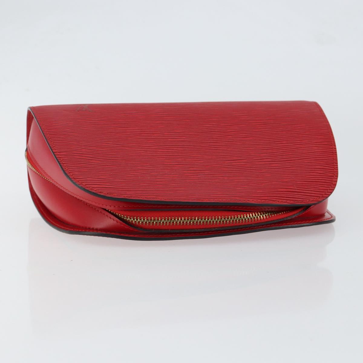 LOUIS VUITTON Epi Dauphine MM Pouch Red M48457 LV Auth 151231