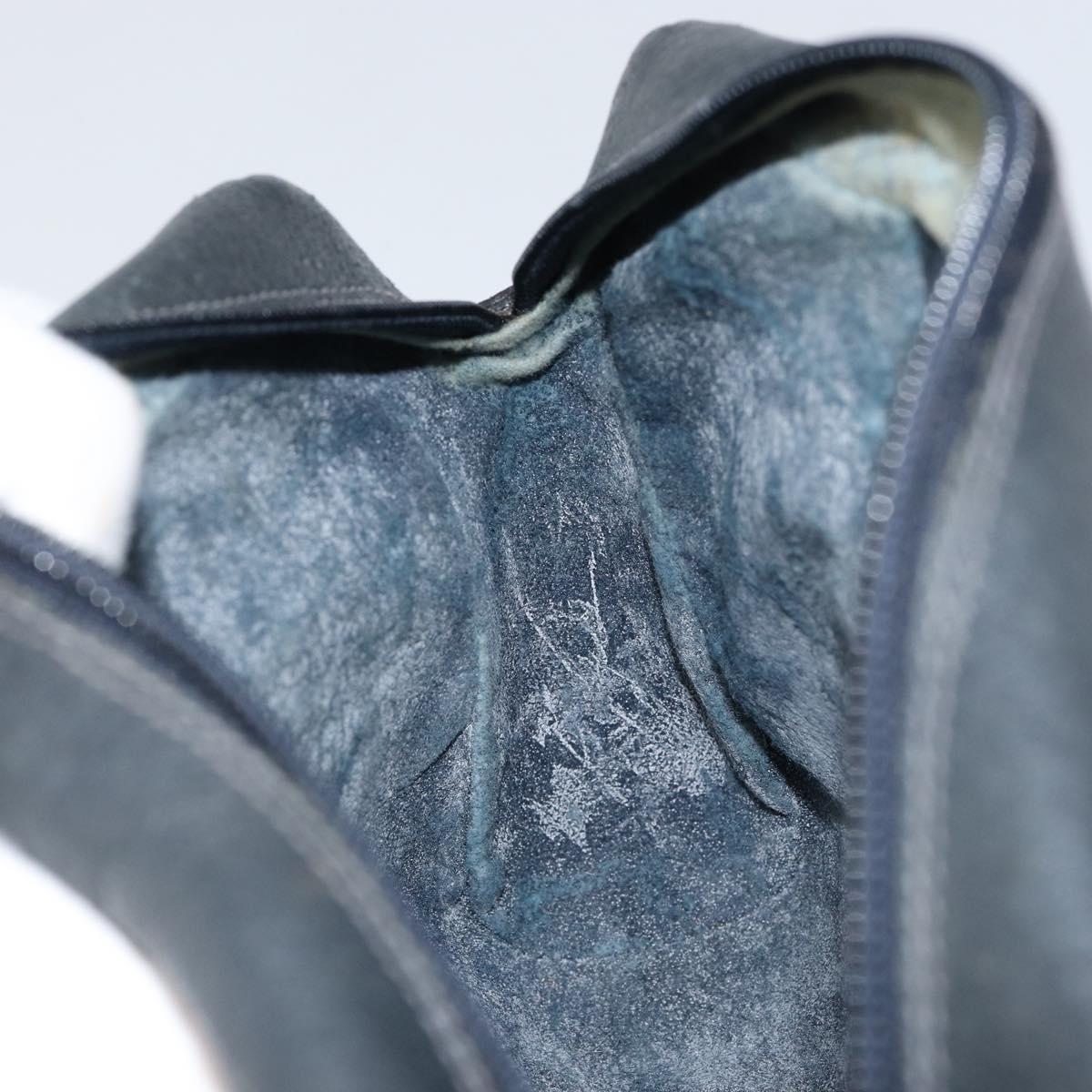 GUCCI GG Supreme Sherry Line Bag PVC Leather Navy Gold 56 02 004 Auth 151234