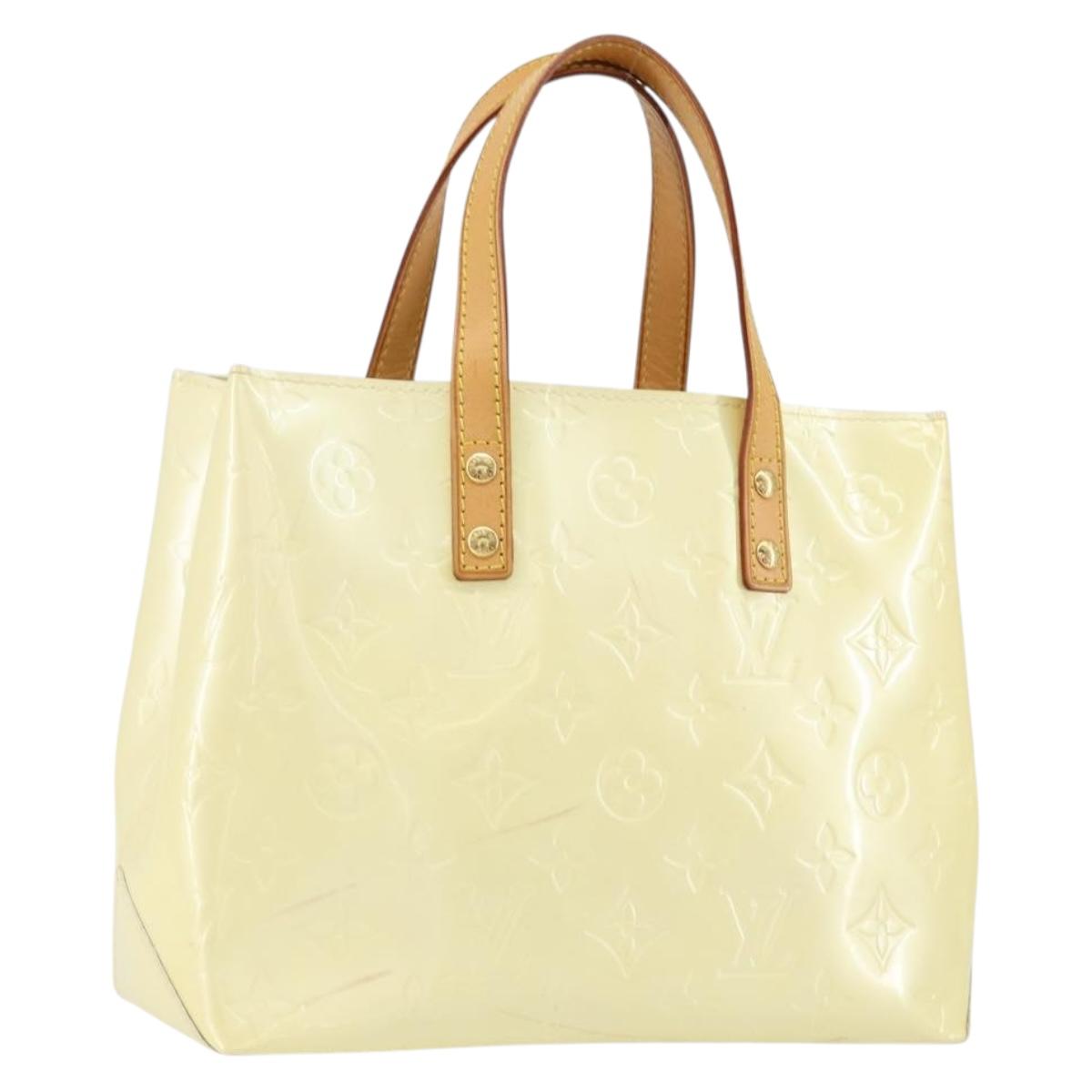 LOUIS VUITTON Monogram Vernis Reade PM Hand Bag Perle M91336 LV Auth 151238