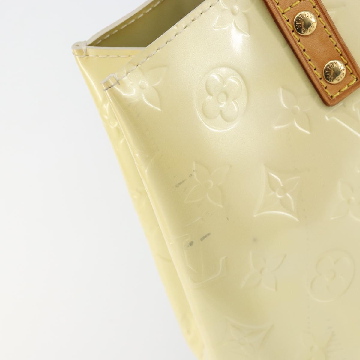 LOUIS VUITTON Monogram Vernis Reade PM Hand Bag Perle M91336 LV Auth 151238