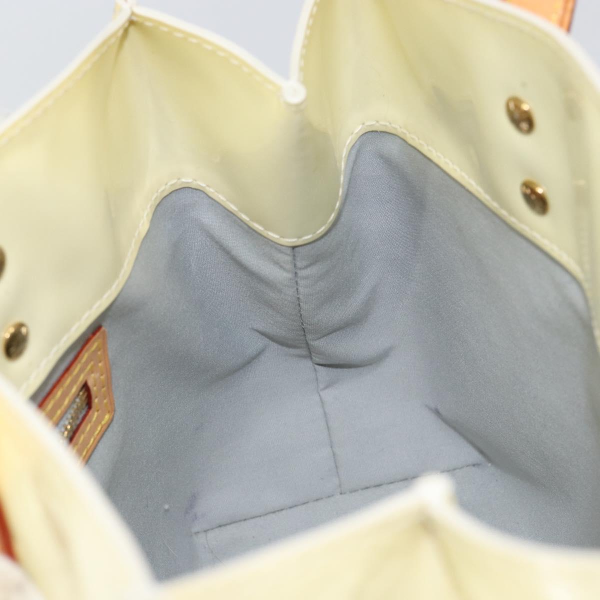 LOUIS VUITTON Monogram Vernis Reade PM Hand Bag Perle M91336 LV Auth 151238