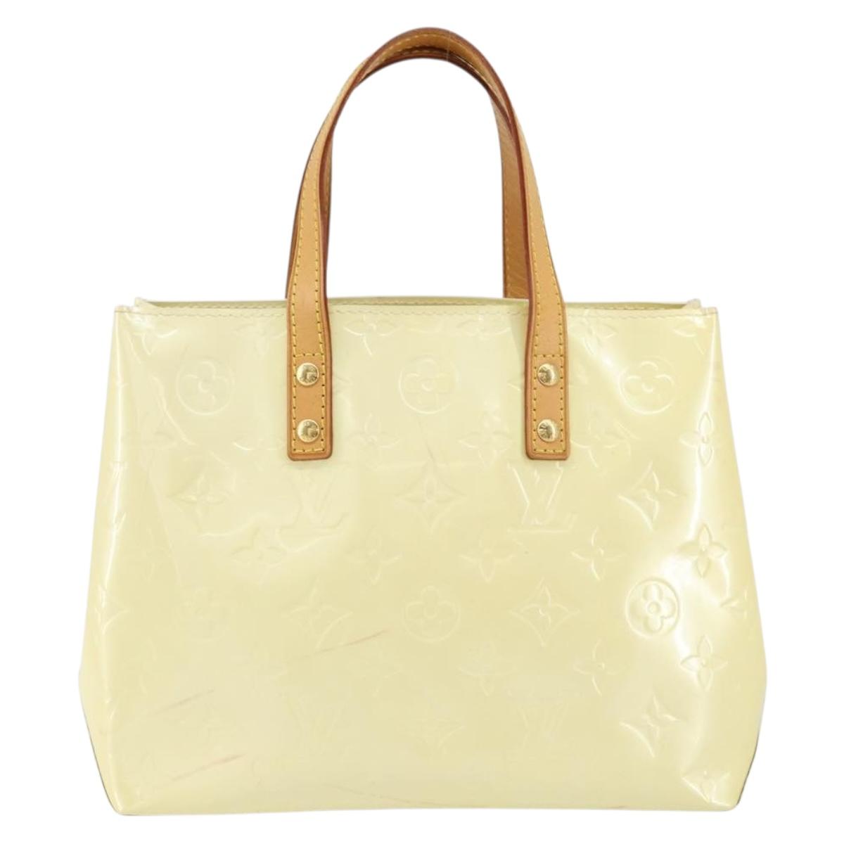 LOUIS VUITTON Monogram Vernis Reade PM Hand Bag Perle M91336 LV Auth 151238