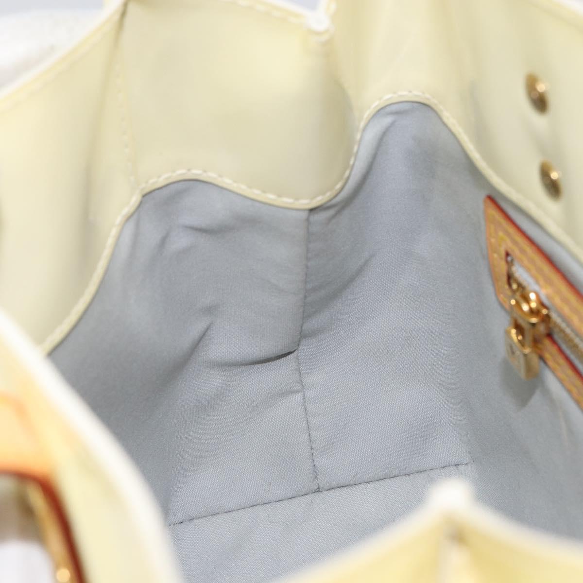 LOUIS VUITTON Monogram Vernis Reade PM Hand Bag Perle M91336 LV Auth 151238