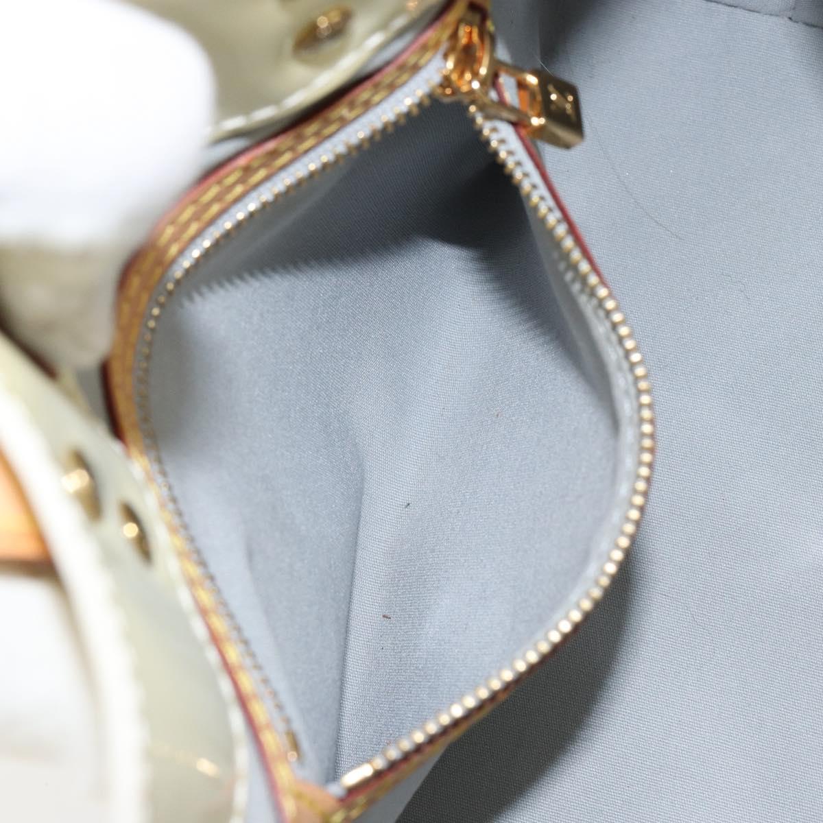 LOUIS VUITTON Monogram Vernis Reade PM Hand Bag Perle M91336 LV Auth 151238