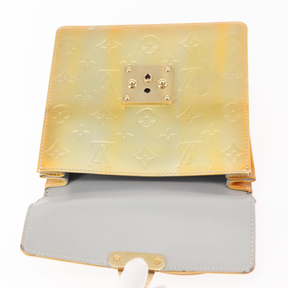 LOUIS VUITTON Monogram Vernis Spring street Hand Bag Gris M91029 LV Auth 151239